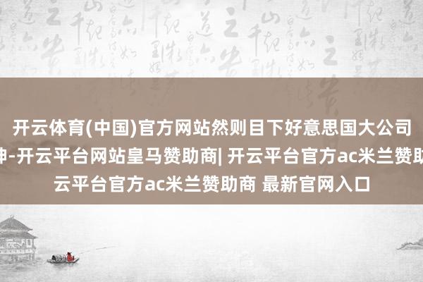 开云体育(中国)官方网站然则目下好意思国大公司到中国来还有费神-开云平台网站皇马赞助商| 开云平台官方ac米兰赞助商 最新官网入口