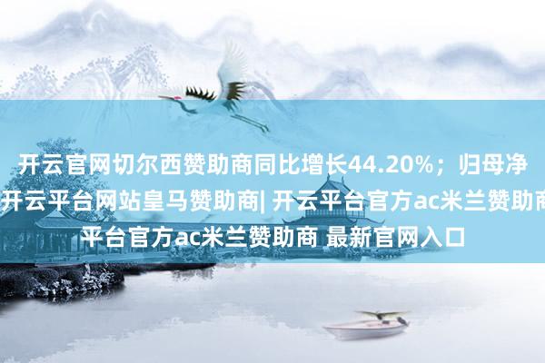 开云官网切尔西赞助商同比增长44.20%；归母净利润9.46亿元-开云平台网站皇马赞助商| 开云平台官方ac米兰赞助商 最新官网入口